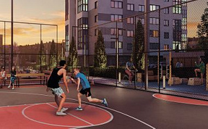 Современный воркаут и зона для занятий йогой