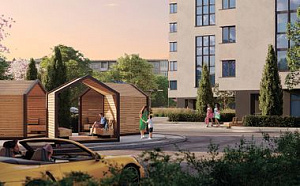 Лаунж-зона с гамаками