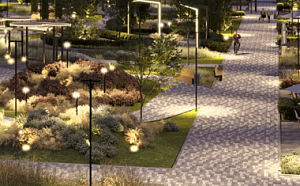 Аллеи и бульвары на территории комплекса